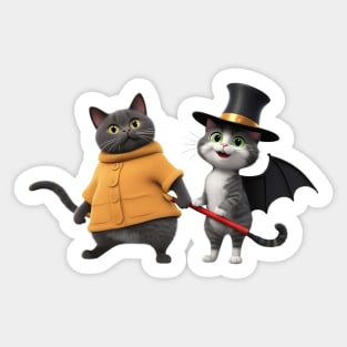 Magic Cat Wizard Sticker